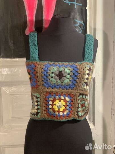 Вязаный топ ручная работа