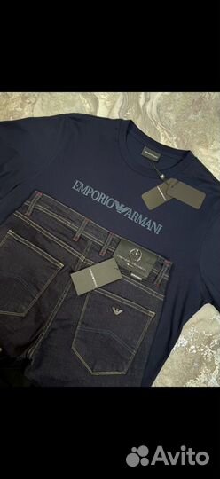 Мужские джинсы и футболка Emporio Armani