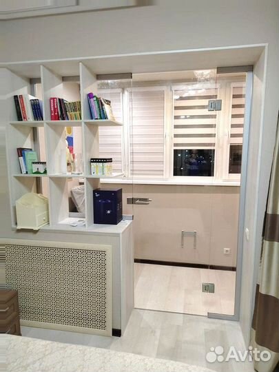 Стеклянная перегородка для зонирования