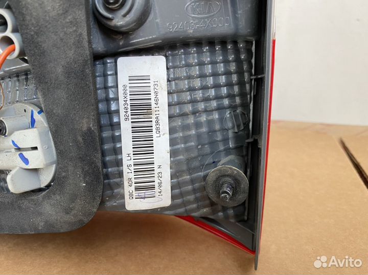 Задний внутренний левый фонарь а/м KIA RIO