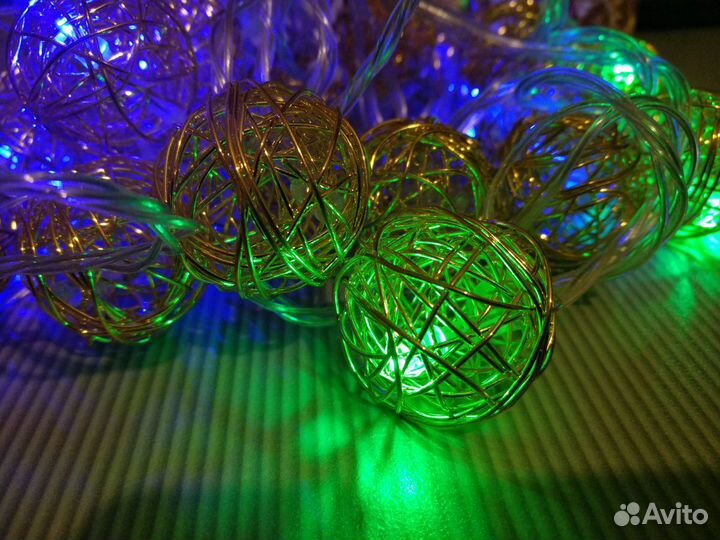 Гирлянда новая, 8 режимов, цветные лампы