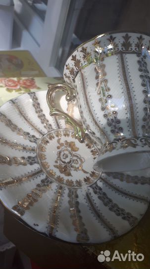 Чашка с блюдцем набор 2 шт Лефард