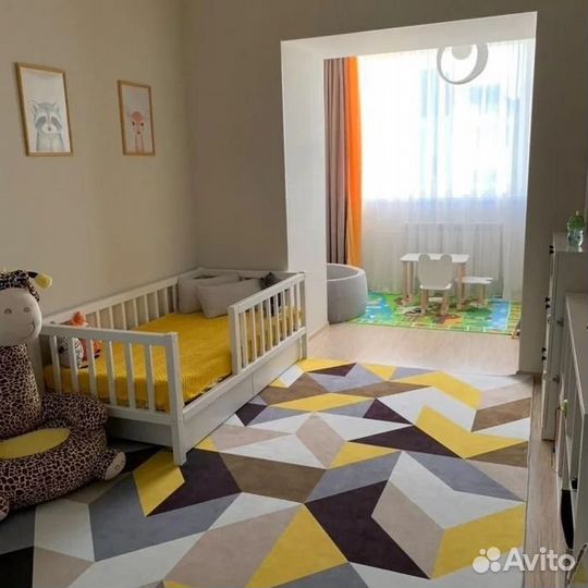 Кроватка детская сингл высокий борт берёза