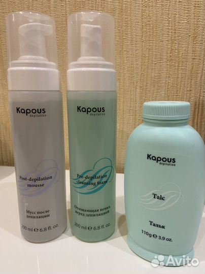 Kapous depilation пенка до/мусс после/тальк