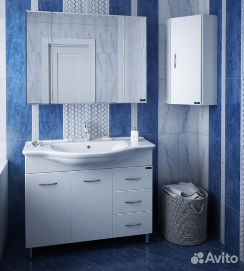 Тумба с раковиной санта Эльбрус 100