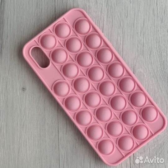 Силиконовый Чехол розовый для iPhone xs max