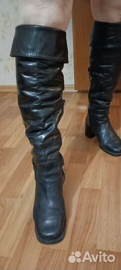 Сапоги зимние кожаные