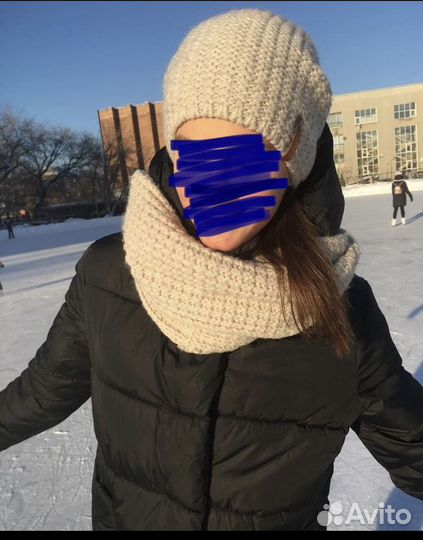 Комплект шапка и шарф женский
