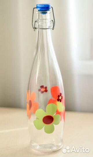 Бутылка декоративная с пробкой новая