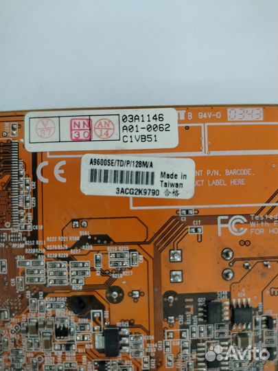 Видеокарта ATI radeon 9600 SE 128Mb AGP