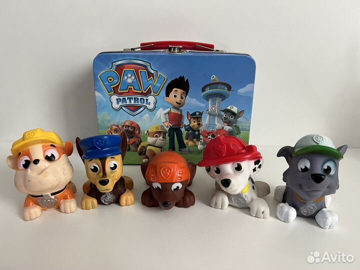 Игрушки щенячий патруль в железном чемоданчике
