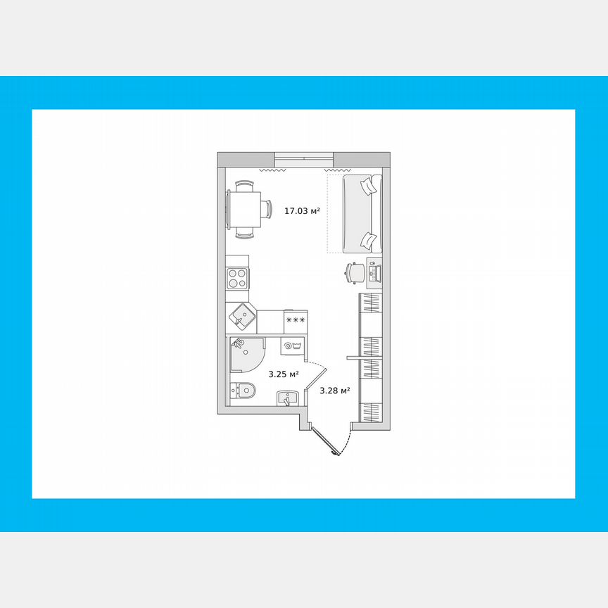 Квартира-студия, 24,6 м², 1/21 эт.