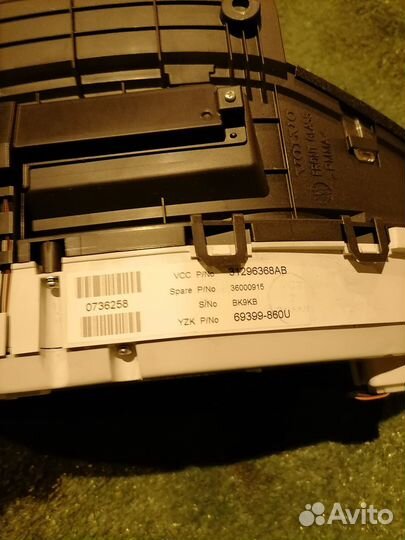 Спидометр (панель приборов) 31296368AB Volvo S60 F