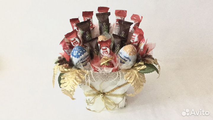 Сладкий букет из конфет