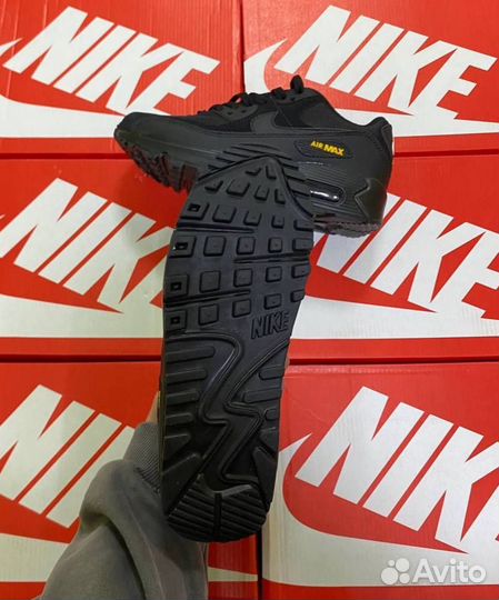 Кроссовки Nike Air Max 90 Black Amarillo найк