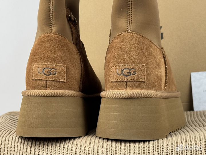 Угги UGG Dipper Chestnut на платформе