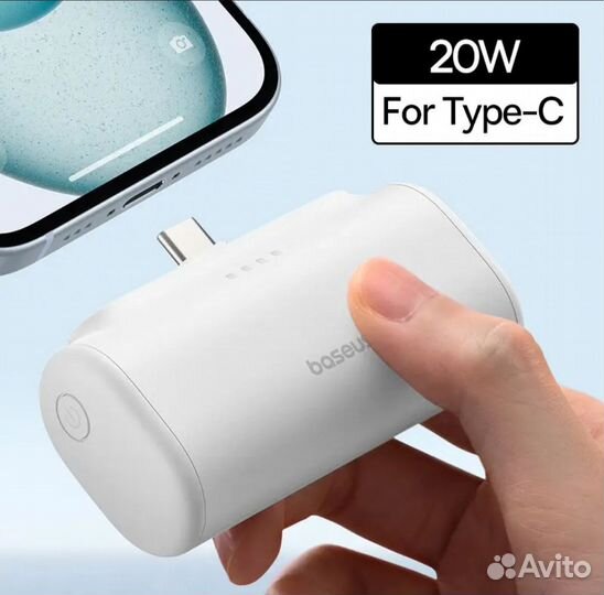 Повербанк Baseus compact 20w 5000 mah (новый)