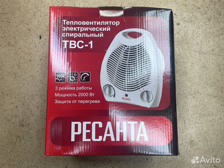 Тепловентилятор электрический Ресанта твс-1