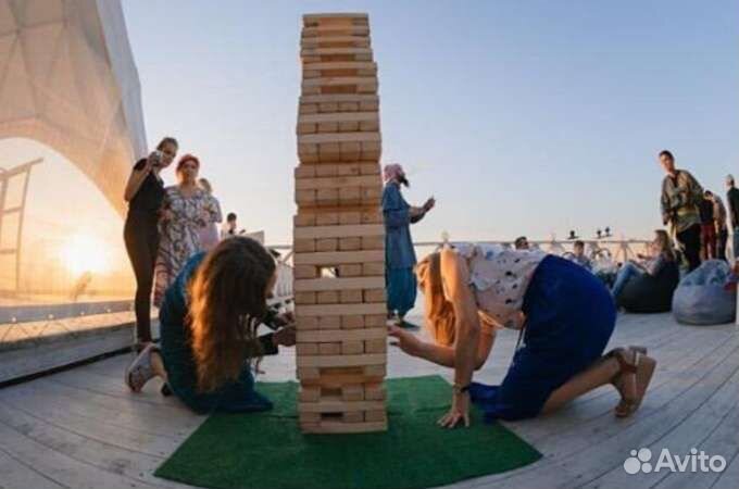 Аренда игра Дженга гигантская XL на мероприятие