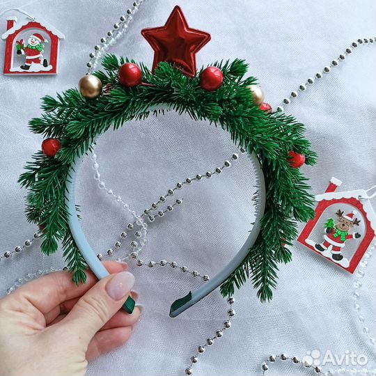 Новогодний ободок елочка