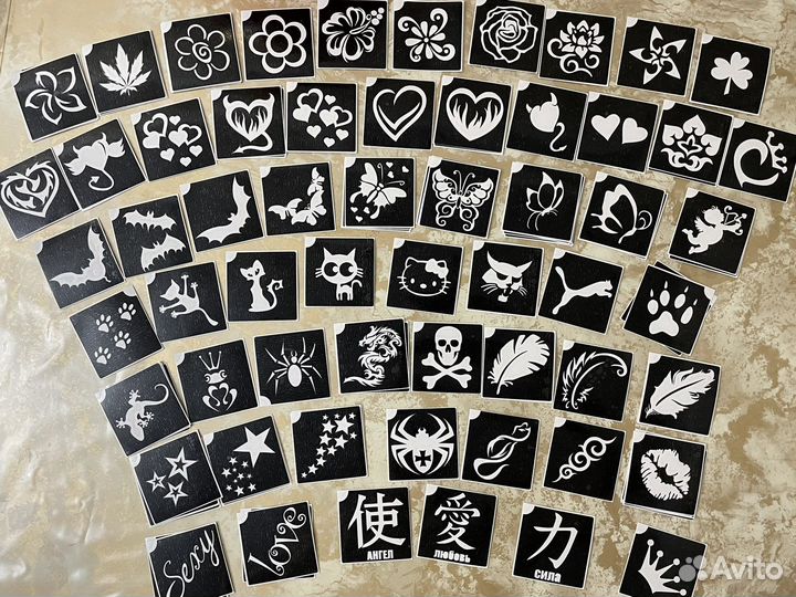 Трафареты для блеск тату