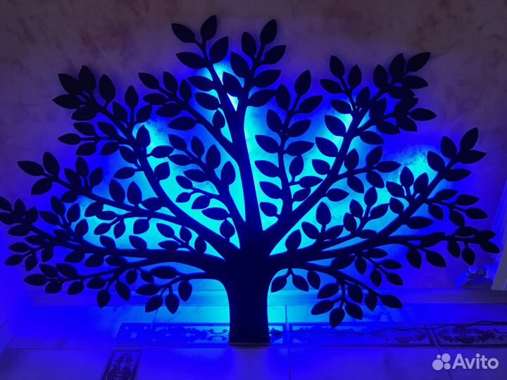 Деревянное панно- картина на стену