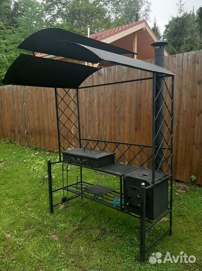 Мангал с печью