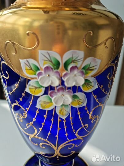 Ваза, богемское стекло (Bohemia, Чехословакия)