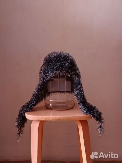 Шапка ушанка женская вязаная