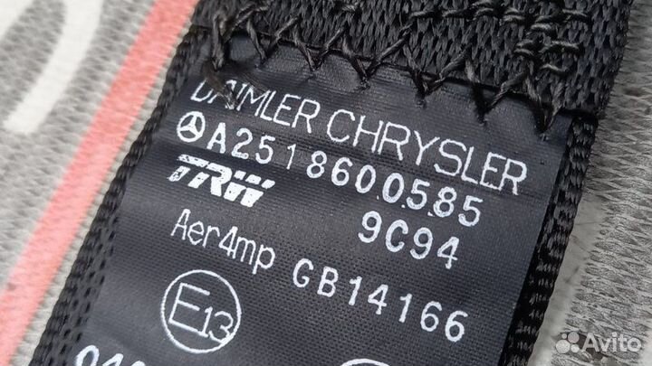 Ремень безопасности задний левый Mercedes-Benz