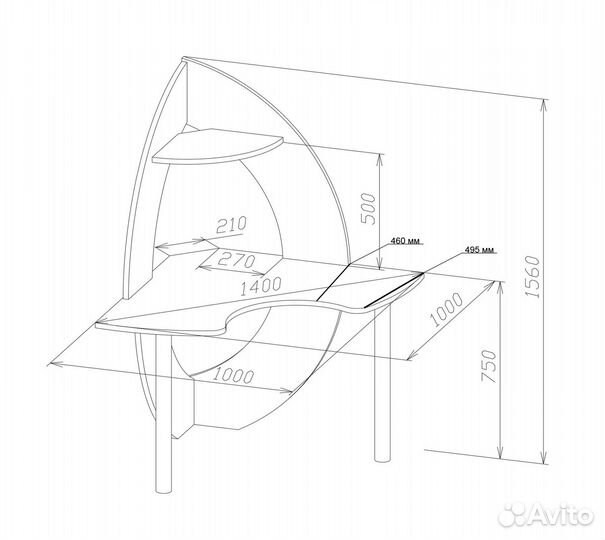 Компьютерный стол кст-101