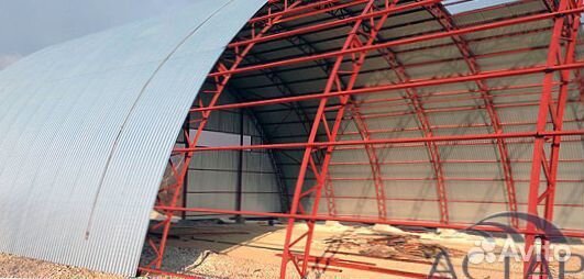 Застройка Арочный Ангар Под склад 18х9х45м