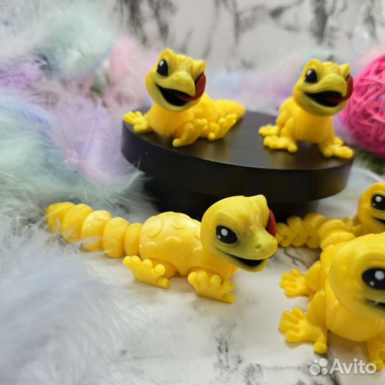 Гекон:подвижная игрушка 3Д печать антистресс