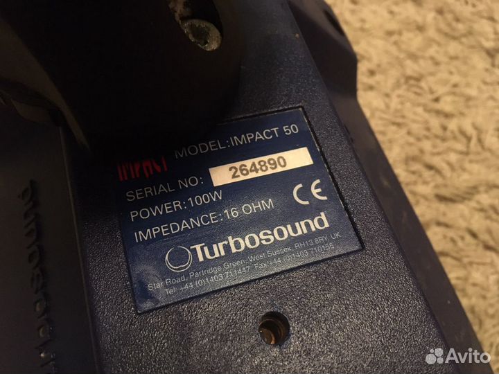 Колонки громкоговорители turbosound impact 50