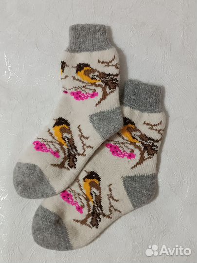 Носки шерстяные вязаные