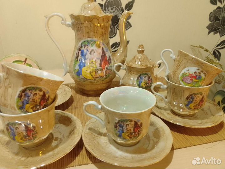 Кофейный сервиз мадонна золотой