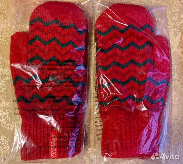 Зимний набор Кока-кола: шарф, шапка, варежки