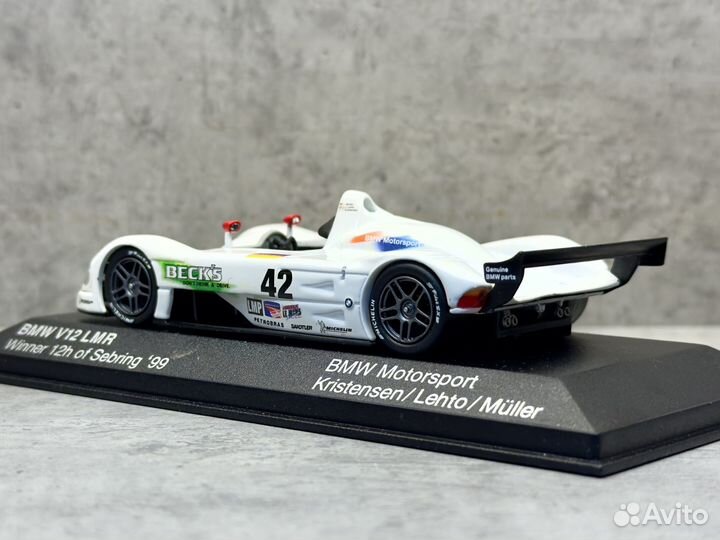 Модель автомобиля BMW V12 LMR 1:43 Minichamps