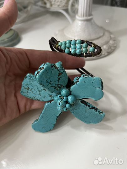 Браслет из натуральной бирюзы