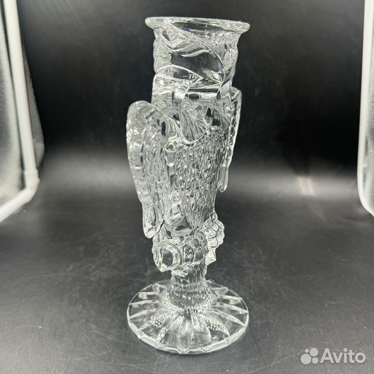 Подсвечник Сова Филин хрусталь свечи предмет