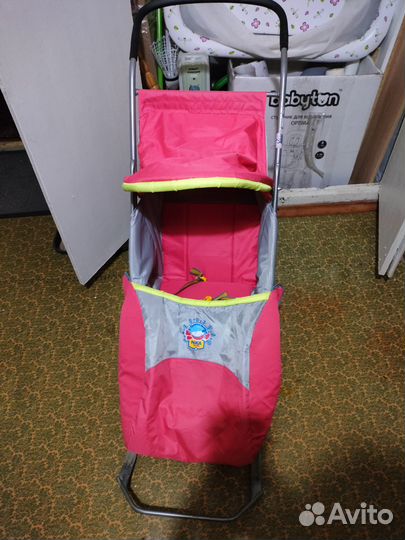 Детские зимние санки коляска