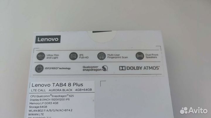 Планшет Lenovo pad4 8 plus