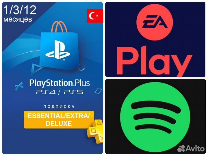Подписка PS Plus для PS4/PS5, Spotify