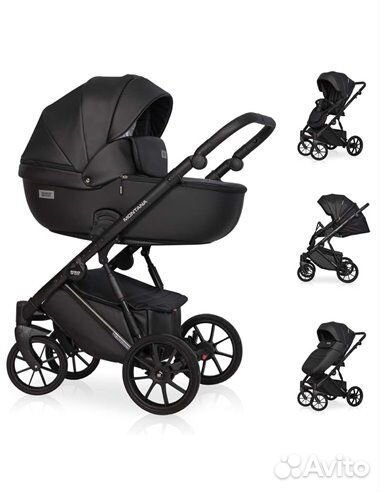 Коляска 2 в 1 Rico Basic Montana эко кожа