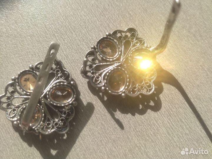 Серьги серебро