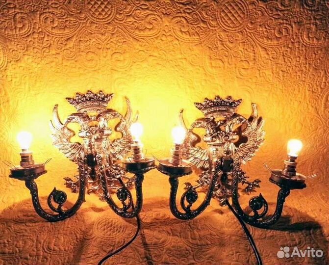 Светильник бра орлы бронза антик
