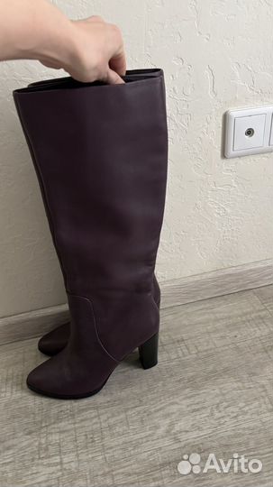 Сапоги трубы натуральная кожа 39 новые