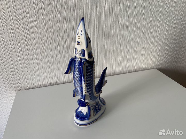 Бутылка штоф Осётр Гжель