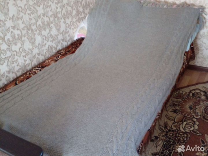 Покрывало плед вязанное