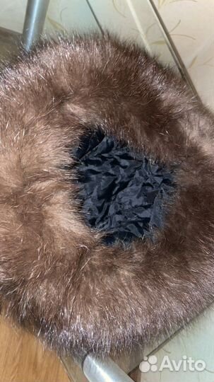 Шапка песец кожа зима